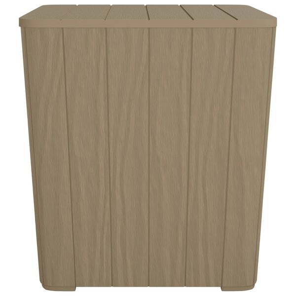 vidaXL Garden Table with Removable Lid Light Brown Polypropylene