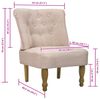 vidaXL French Chairs 2 pcs Cream Fabric