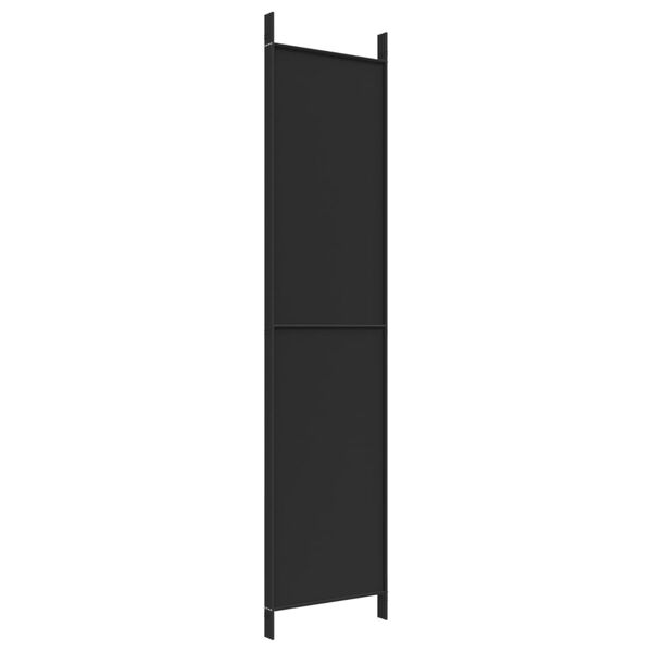 vidaXL 4-Panel Room Divider Black 200x220 cm Fabric