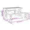 vidaXL 3 Piece Garden Dining Set Solid Wood Fir