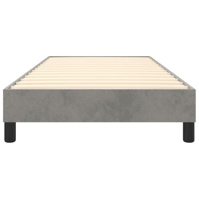 vidaXL Box Spring Bed Frame Light Grey 90x200 cm Velvet, light grey vidaXL Box Spring Bed Frame Light Grey 90x200 cm Velvet