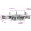 vidaXL 5 Piece Garden Lounge Set with Cushions White Steel