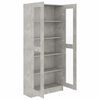vidaXL Vitrine Cabinet Concrete Grey 82.5x30.5x185 cm Engineered Wood
