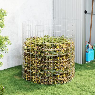 vidaXL Garden Composter Ø100x100 cm Galvanised Steel,  vidaXL Garden Composter Ø100x100 cm Galvanised Steel