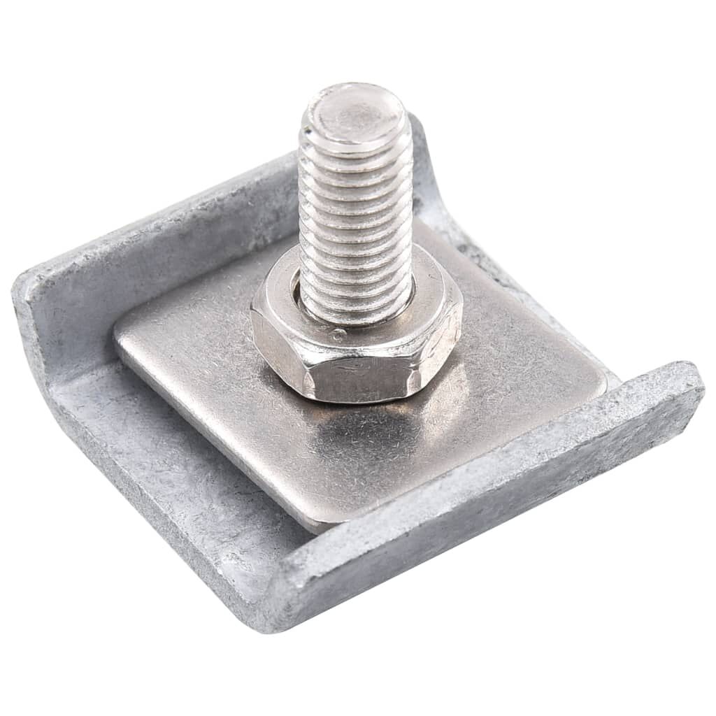 vidaXL Grid Mat Connector 25 Sets Silver