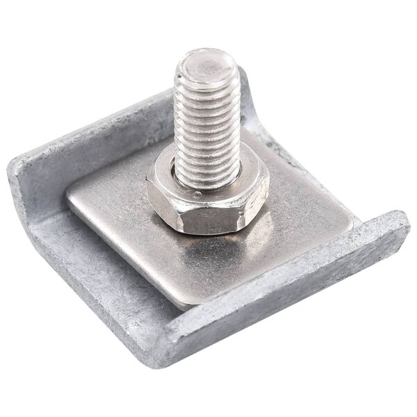 vidaXL Grid Mat Connector 25 Sets Silver