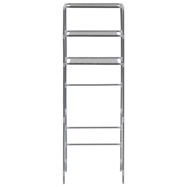 vidaXL 3-Tier Storage Rack over Toilet Silver 53x28x169 cm