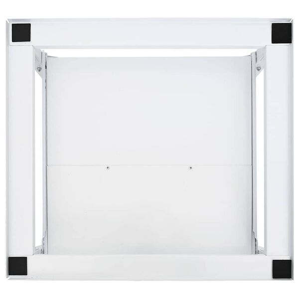 Washing Machine Pedestal with Pull-Out Shelf White