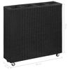 vidaXL Garden Raised Bed with 4 Pots 80x22x79 cm Poly Rattan Black