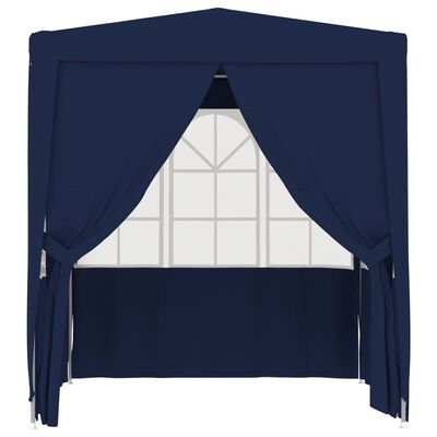 vidaXL Professional Party Tent with Side Walls 2x2 m Blue 90 g/m²
