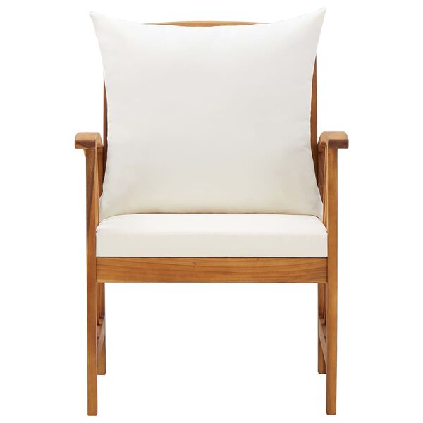 vidaXL Garden Chairs with Cushions 2 pcs Solid Acacia Wood