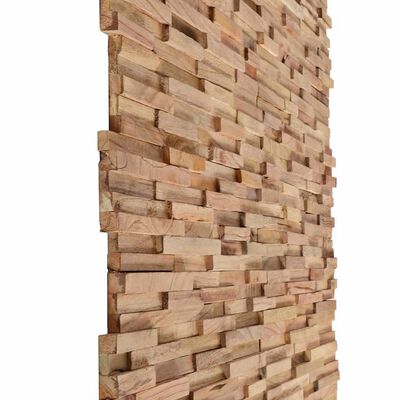 vidaXL 3D Wall Cladding Panels 10 pcs 1.08 m² Solid Teak Wood,  vidaXL 3D Wall Cladding Panels 10 pcs 1.08 m² Solid Teak Wood