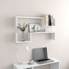 vidaXL Wall Shelf 2 pcs White 100x15x20 cm Engineered Wood