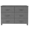 vidaXL Sideboard HAMAR Dark Grey 113x40x80 cm Solid Wood Pine