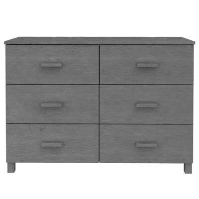 vidaXL Sideboard HAMAR Dark Grey 113x40x80 cm Solid Wood Pine, dark grey vidaXL Sideboard HAMAR Dark Grey 113x40x80 cm Solid Wood Pine