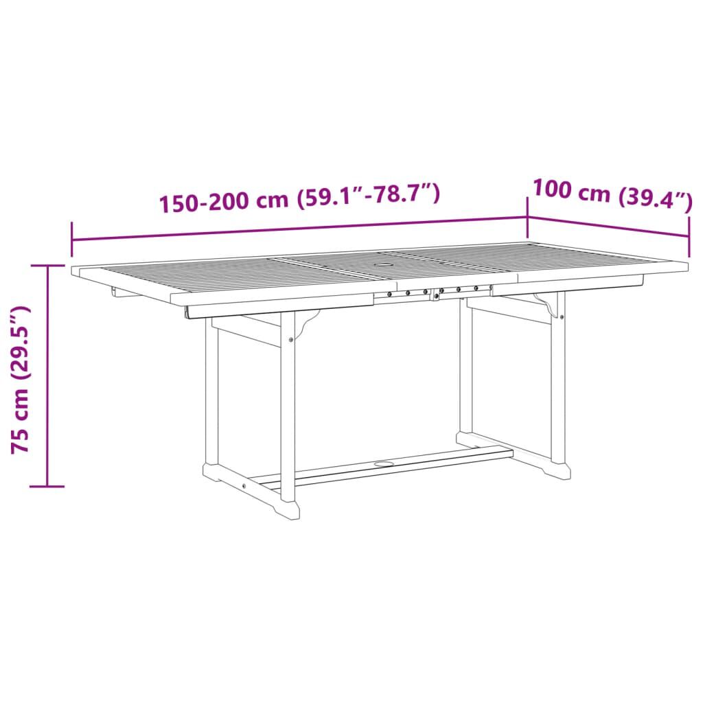 vidaXL 7 Piece Garden Dining Set Grey Poly Rattan and Solid Wood
