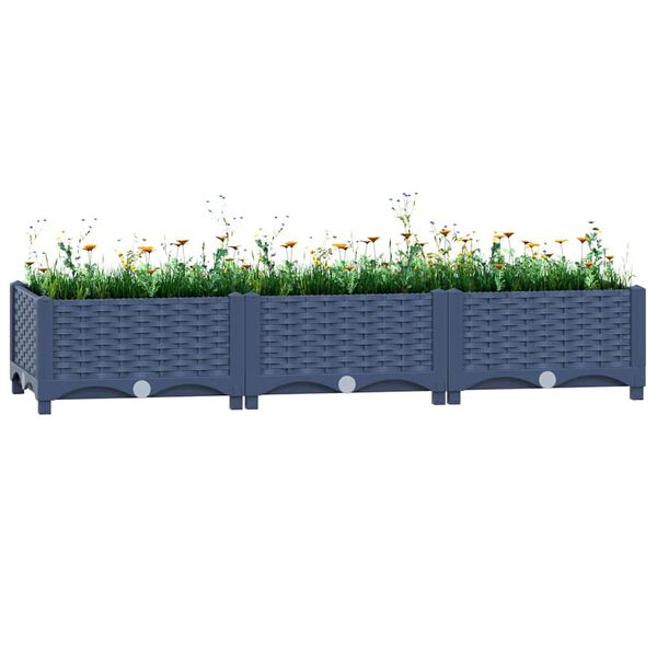 vidaXL Raised Bed 120x40x23 cm Polypropylene