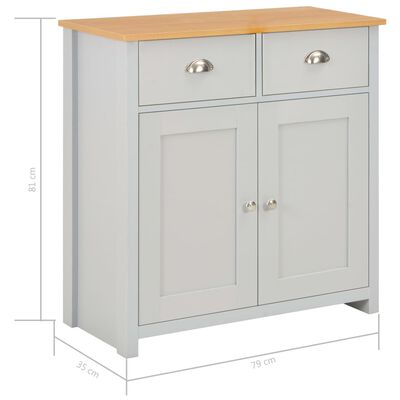 vidaXL Sideboard Grey 79x35x81 cm,  vidaXL Sideboard Grey 79x35x81 cm