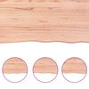 vidaXL Table Top Light Brown 120x50x(2-4) cm Treated Solid Wood Oak