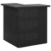 vidaXL Bar Table | Black | PE rattan, steel | medium | Bar Table | Modern