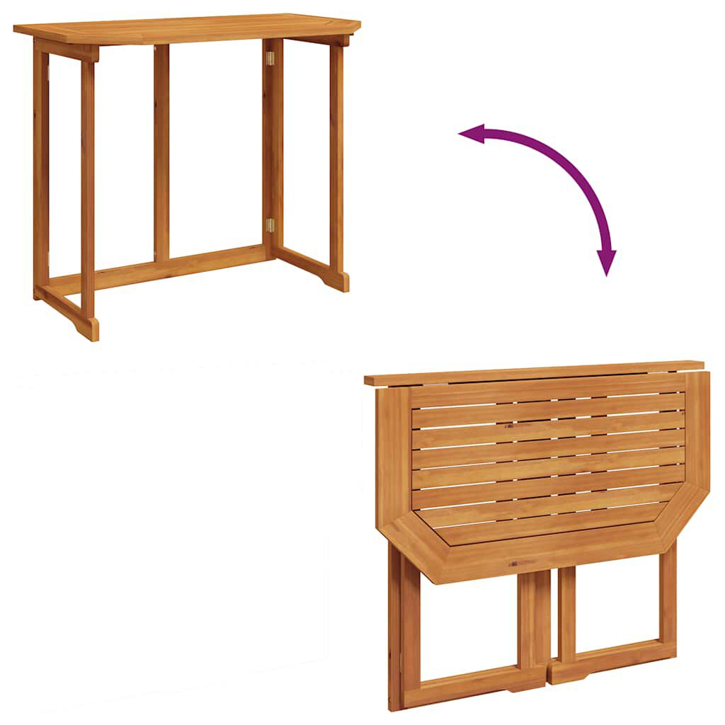 vidaXL Bistro Table 90x50x75 cm Solid Acacia Wood