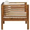 vidaXL Garden Chair with Cream White Cushions Solid Acacia Wood