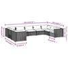 vidaXL 9 Piece Garden Lounge Set with Cushions Poly Rattan Grey