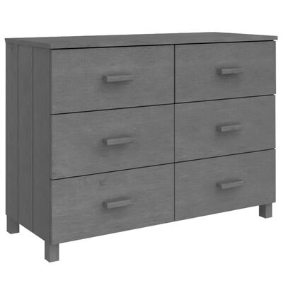 vidaXL Sideboard HAMAR Dark Grey 113x40x80 cm Solid Wood Pine, dark grey vidaXL Sideboard HAMAR Dark Grey 113x40x80 cm Solid Wood Pine