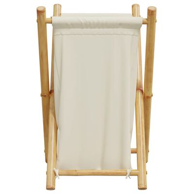 vidaXL Laundry Basket Cream White 41.5x36x63.5 cm Bamboo,  vidaXL Laundry Basket Cream White 41.5x36x63.5 cm Bamboo