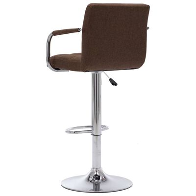 vidaXL Bar Stools 2 pcs Brown Fabric, brown vidaXL Bar Stools 2 pcs Brown Fabric