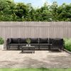 vidaXL 7 Piece Garden Lounge Set with Cushions Anthracite Steel