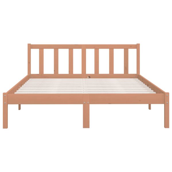 vidaXL Bed Frame without Mattress Honey Brown Solid Wood 160x200 cm