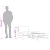 vidaXL 3 Piece Garden Lounge Set with Dark Grey Cushions Bamboo