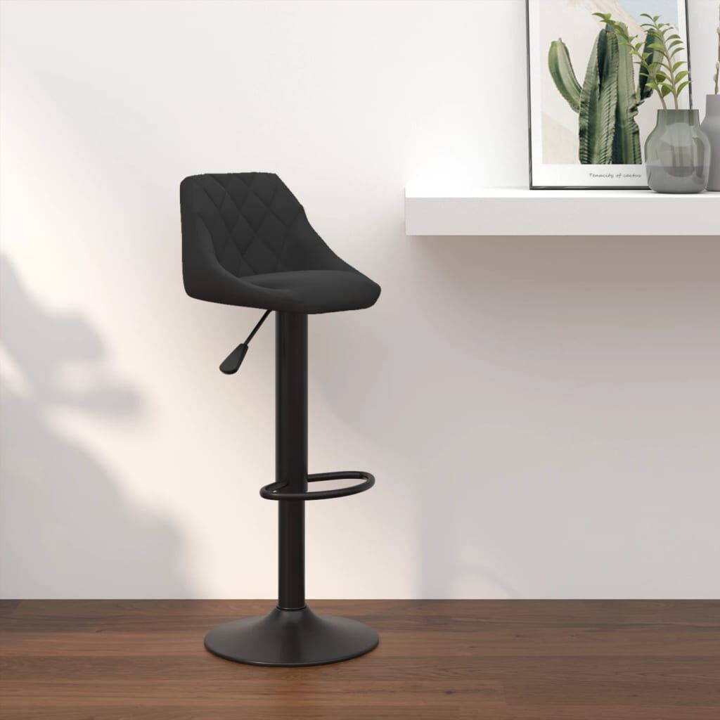 vidaXL Bar Stool Black Velvet