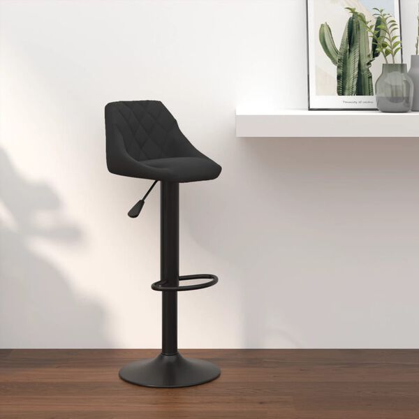 vidaXL Bar Stool Black Velvet