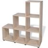 vidaXL Display Shelf | Oak | Melamine faced Engineered wood | Medium | Bookshelf