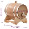 vidaXL Wine Barrel with Tap Solid Oak Wood 6 L
