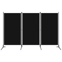vidaXL 3-Panel Room Divider Black 260x180 cm