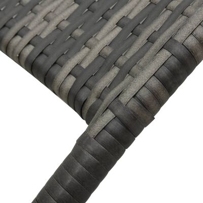 vidaXL Folding Sun Lounger Poly Rattan Grey,  vidaXL Folding Sun Lounger Poly Rattan Grey