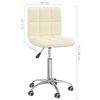 vidaXL Swivel Office Chair Cream Fabric