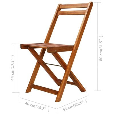 vidaXL Outdoor Bistro Chairs 2 pcs Solid Acacia Wood,  vidaXL Outdoor Bistro Chairs 2 pcs Solid Acacia Wood