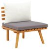 vidaXL Garden Corner Sofa with Cushions Solid Acacia Wood