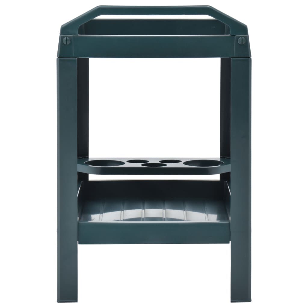 vidaXL Beverage Cart Green 69x53x72 cm Plastic