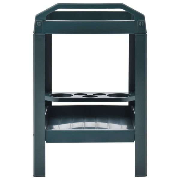 vidaXL Beverage Cart Green 69x53x72 cm Plastic