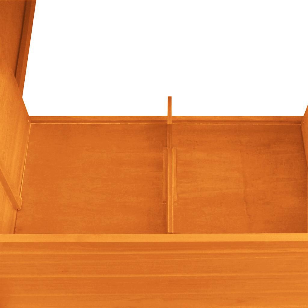 vidaXL Outdoor Chicken Cage Hen House with 1 Egg Cage Wood