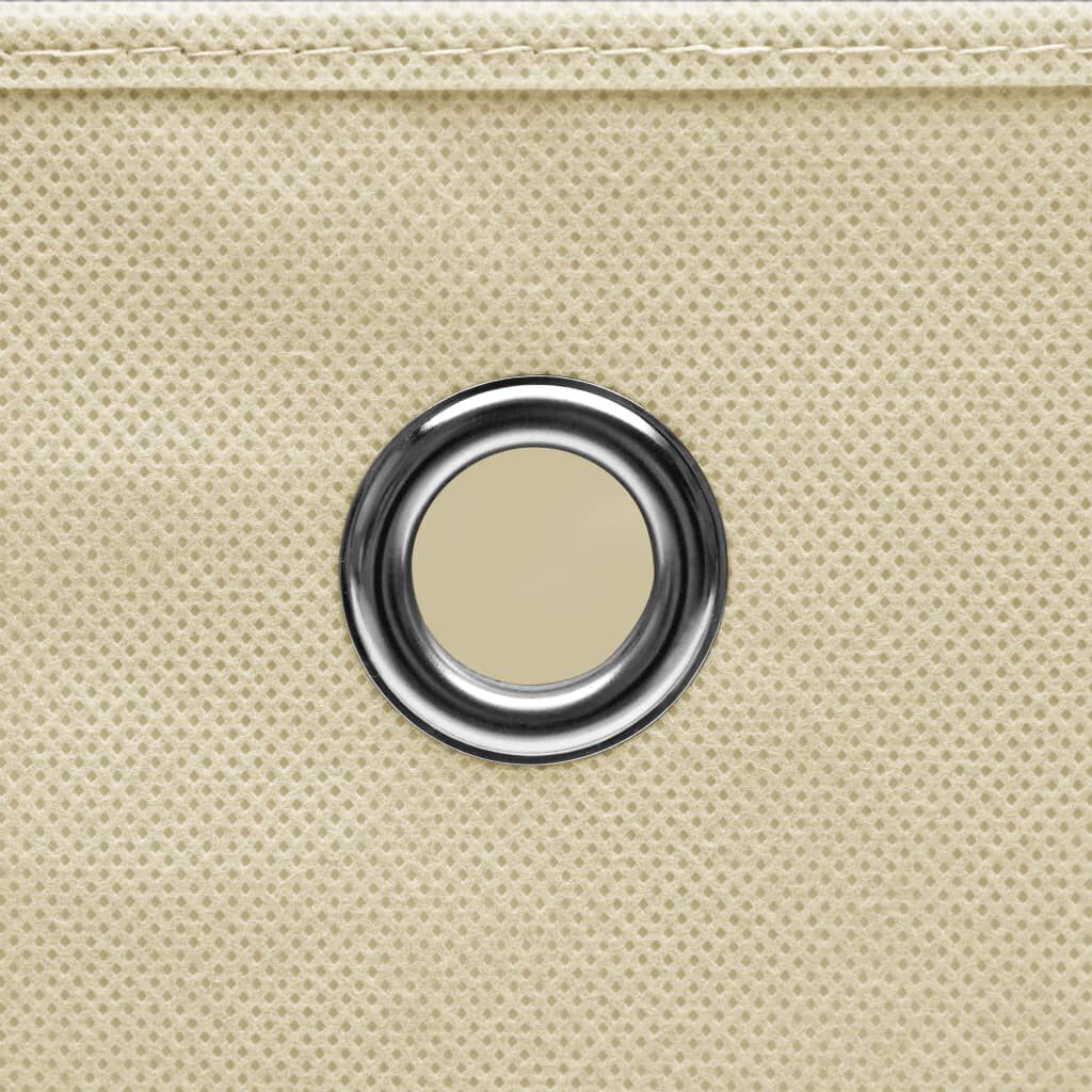 vidaXL Storage Boxes with Covers 4 pcs 28x28x28 cm Cream