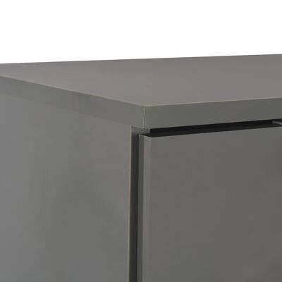 vidaXL Sideboard High Gloss Grey 71x35x80 cm Engineered Wood, grey vidaXL Sideboard High Gloss Grey 71x35x80 cm Engineered Wood