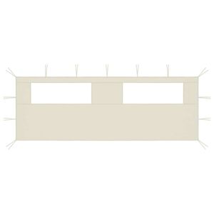 vidaXL Gazebo Sidewall with Windows 6x2 m Cream