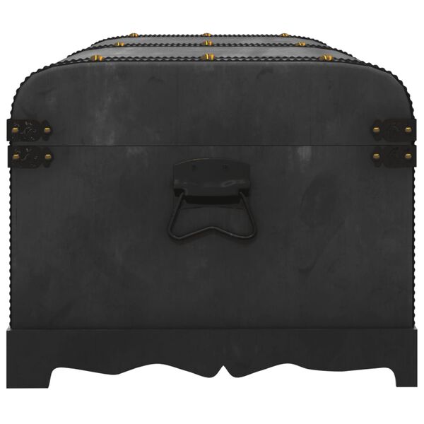 vidaXL Treasure Chest Wood Black 90x51x42 cm