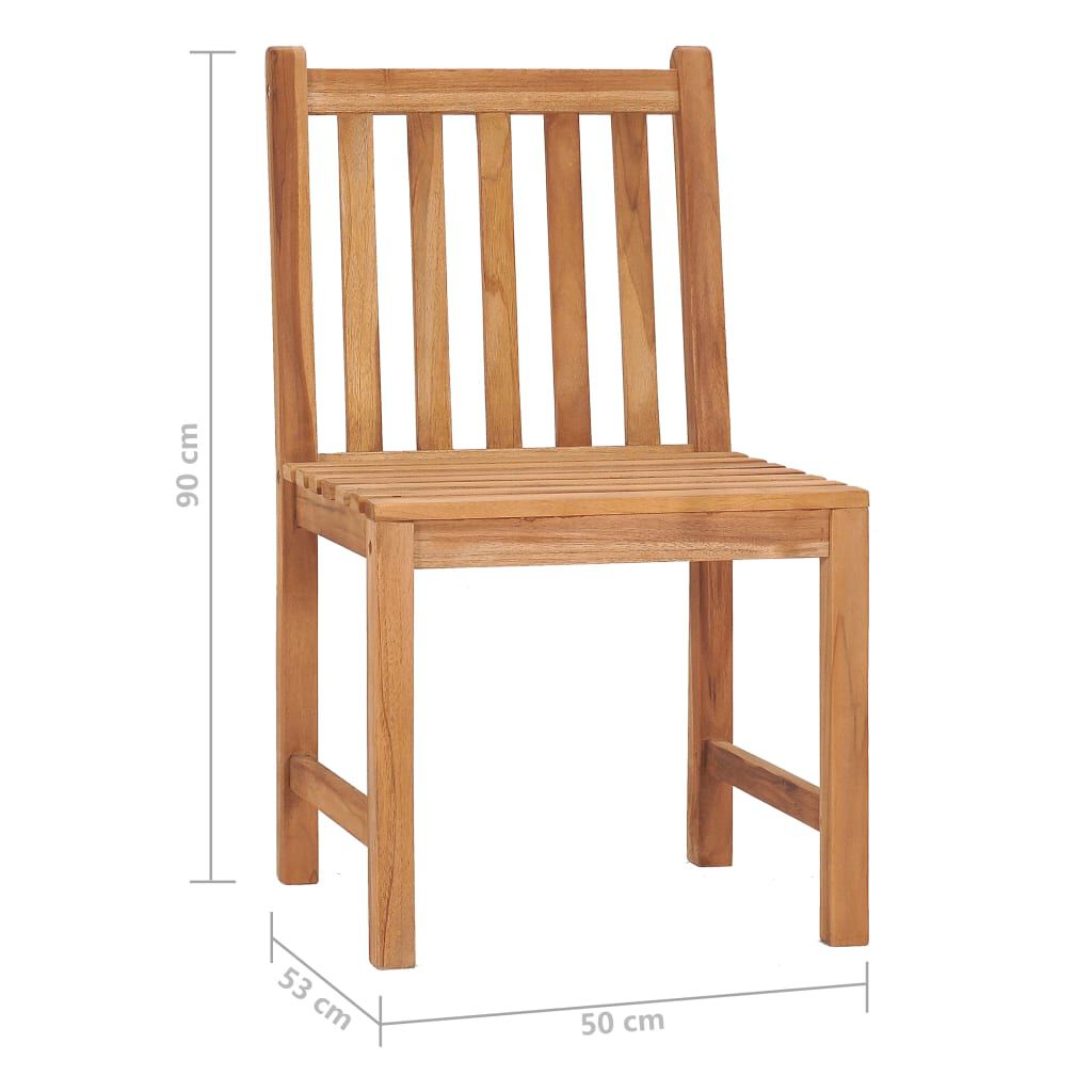 vidaXL 3 Piece Garden Dining Set Solid Teak Wood
